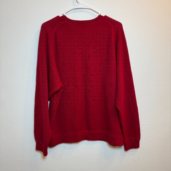 Alan Flusser Golf Mens Medium Red Baby Alpaca Wool Blend Crewneck Sweater‎ - Picture 5 of 5